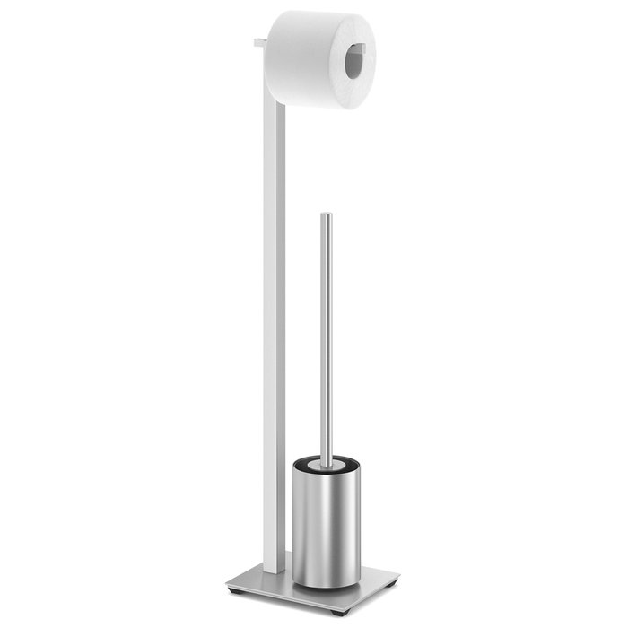 Zack Portarrollos Escobilla Carvo Acabado Mate Matt Brush Polish L.15 cm; prof.18 cm; h.71,8 cm Zack Portarrollos Escobilla Carvo Acabado Mate Matt Brush Polish L.15 cm; prof.18 cm; h.71,8 cm